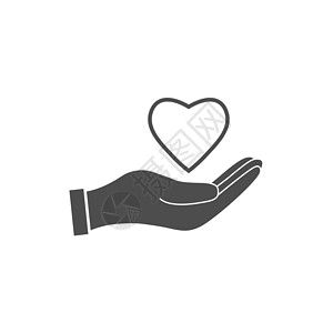 手握着心脏形状 矢量插图 平板设计 向导男性生活女性帮助艺术药品男朋友女孩家庭情人插画