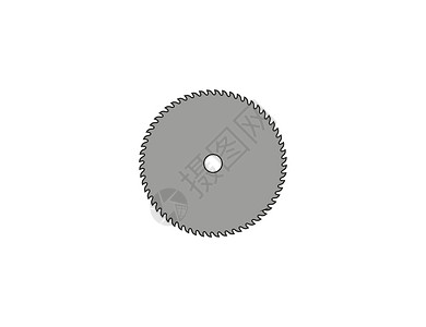 锯切的锯刀 圆形刀图标 矢量插图 平面设计金属劳动磁盘工艺木工车轮锯片圆圈安全木头插画