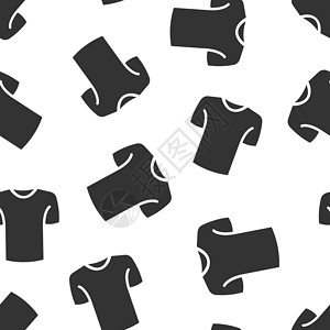 衣服上的图案平面样式的 T 恤图标 白色孤立背景上的休闲服装矢量插图 Polo 穿无缝图案经营理念袖子按钮办公室商业衣服互联网网络圆形男人空设计图片