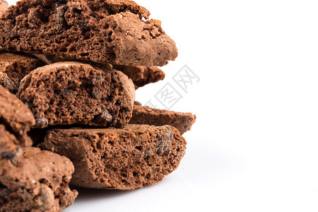 配巧克力块的坎图奇茶色饼干美食面包烹饪食物柠檬黄油桌子早餐背景图片