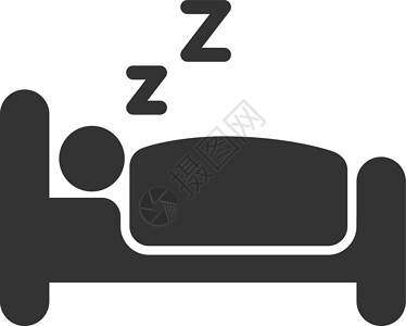 睡莲池男人睡着毯子在床上矢量图标上孤立的白色背景 男人睡在床上平面图标 web 和 ui 设计设计图片