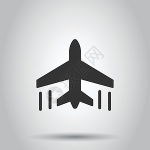 平面样式中的平面图标 孤立在白色背景上的飞机矢量图解 飞行班机经营理念飞机场航班艺术绘画空白航空网络客机乘客工作插画