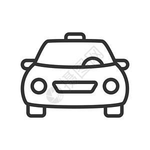 UI找车界面ui Web 图标 用于网络 移动和用户界面设计的计程车矢量图标 在白色背景上孤立插画