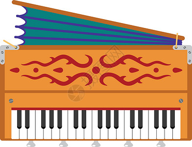 民谣图片矢量说明乐器民谣风琴木头团体上帝艺术歌曲合奏幻觉插画