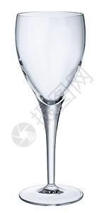 白色背景上孤立的空葡萄酒杯餐具器皿玻璃水晶酒杯背景图片