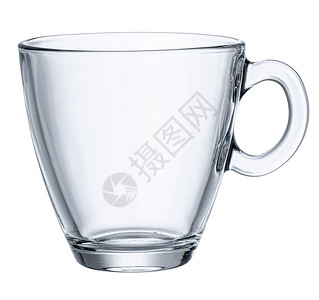 白上孤立的茶杯玻璃杯茶碗咖啡杯杯子咖啡玻璃白色背景图片