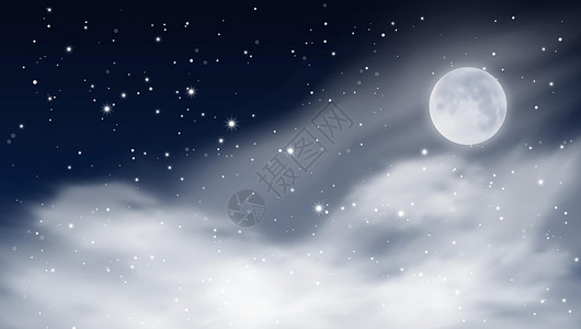 星云夜空与大天顶星座 摘要天空插图摄影蓝色天堂星座天气臭氧月亮飞行背景图片