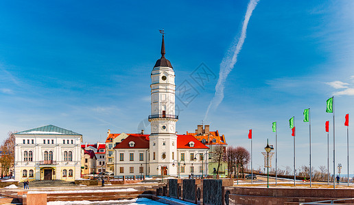 白俄罗斯Mogilev市市政厅高清图片
