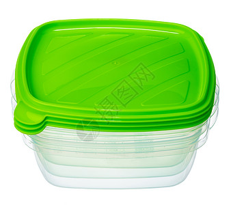 白色孤立食物塑料储存容器含白面的食品贮存玻璃工作室用具盒子背景图片