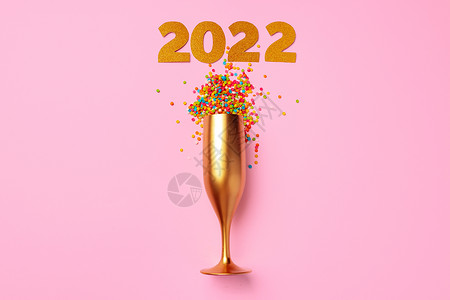 香香槟杯 面彩平板玻璃静物纪念日派对纸屑周年庆典创造力背景图片