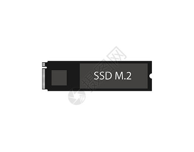 平方米固态硬盘 ssd m2 图标 矢量图 平面设计硬盘记忆电脑插图容量驾驶闪光白色速度数据插画