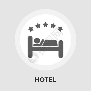 伊科公寓酒店接待艺术旅行插图卧室网络汽车假期黑色旅馆插画