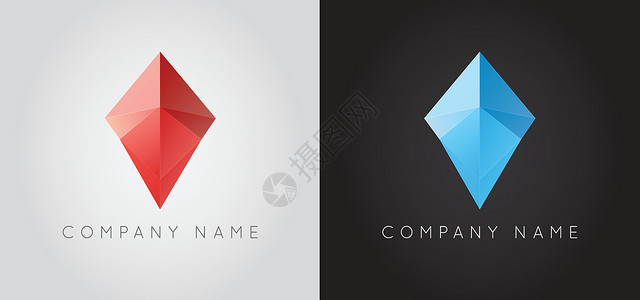 Trendy 水晶三角对阵 Gem Logo元素完美用于商业几何低多边形风格视觉识别矢量集三角形创造力插图蓝宝石坡度奢华宝石标识插画