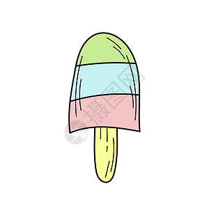 标签冰淇淋矢量图手绘冰淇淋矢量图 用于设计的简单夏季颜色图标食物胡扯甜点收藏营养手绘香草标签杯子美食背景