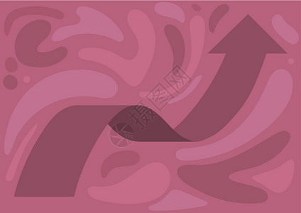 装饰粉色箭头一个大长箭头的例证顺利地漂浮往天空高 大型冗长的指针绘图如此缓慢地向上指向天空风格圆圈计算机创造力卡通片粉色作品材料蓝色装饰设计图片