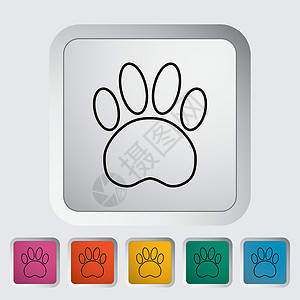 爪子图标小狗电脑哺乳动物宠物印狗按钮动物脚印掌印艺术背景图片