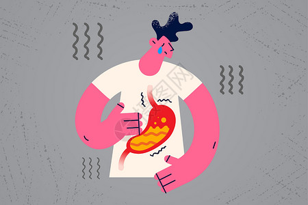 急性胃炎素材身体不健康的人患有急性腹部疼痛设计图片