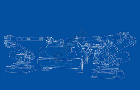 机电图机动车辆组装 3d 插图自动化力量生产机械科学商业控制车辆运输工程背景