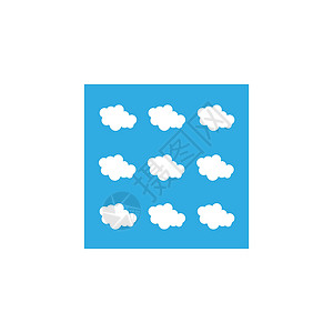 云技术标志 vecto圆圈网络插图合作蓝色身份公司金融正方形创造力背景图片