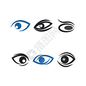 护眼日志标识插图手表创造力技术蓝色眼科镜片健康医生背景图片