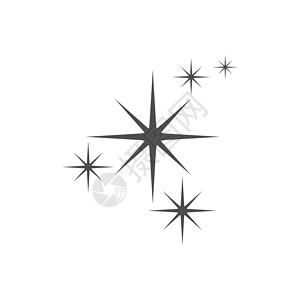 Sparkle 恒星图标 矢量插图 平面设计收藏圆形太阳五边形速度星号黑色绘画火花五角星背景图片