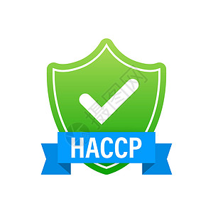 haccpHACCP - 带有奖项或记号的危害分析关键控制点图标插画