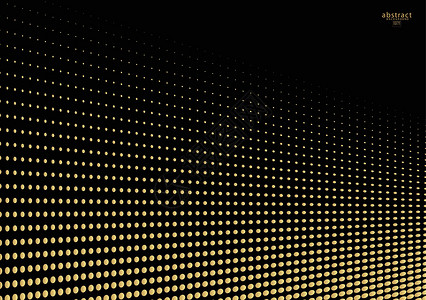 抽象半色调金色点缀背景 未来派的垃圾图案 点 波浪 用于海报 网站 名片 封面 标签模型 复古布局的矢量现代光学流行艺术质感艺术背景图片