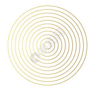同心筑未来同心金色圆圈元素 图形网页设计元素打印模板纺织品包装装饰矢量它制作图案条纹标识漩涡技术圆形黑色插图白色墙纸艺术插画