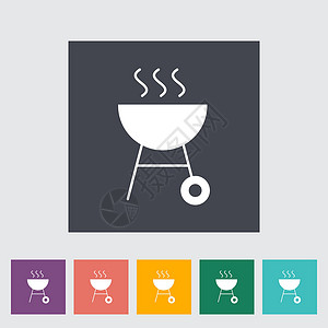 烧烤图标炙烤食物菜单插图按钮午餐烹饪绘画营养家庭背景图片