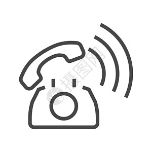 电话薄线矢量图标商业白色热线象形服务网络插图文字技术黑色设计图片