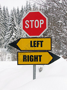 自然的左右路标( R)背景图片