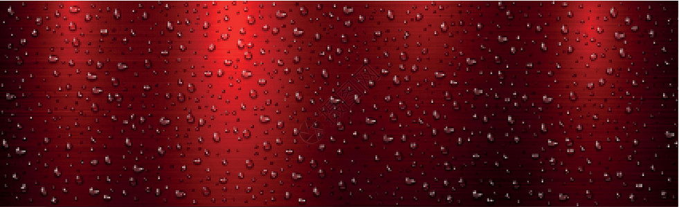 红金属底部的实事求是水滴-矢量背景图片