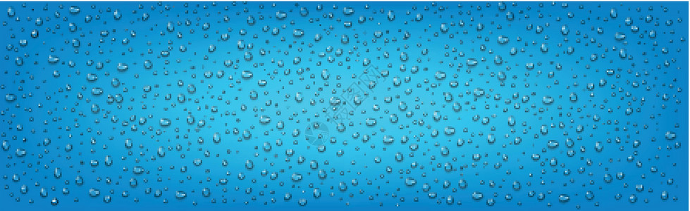 淡蓝色水滴轻蓝背景的水滴 以淡蓝色背景气泡艺术生态蓝色插图收藏环境窗户雨滴宏观插画
