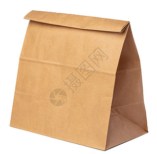 食品包装标签白背景食品手纸包装包白背景食品包装折叠零售小吃购物奢华牛皮纸食物剪裁盒子背景