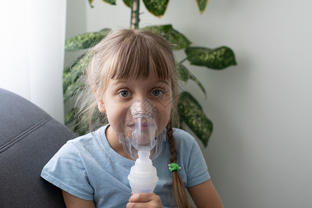 儿童哮喘孩子面具高清图片