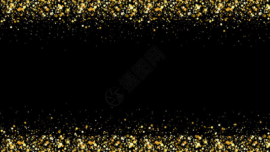 闪亮的 Christmas 边框 在空黑色背景下闪亮的金色框架背景图片