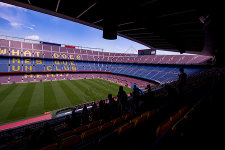 西班牙巴塞罗那Camp Nou团队旅游场地支持者联盟游戏锦标赛沥青运动建筑学背景图片