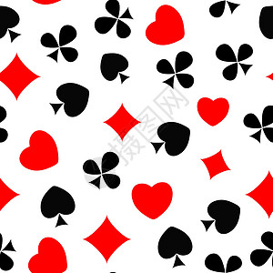 万元大奖纸衣的无缝抽象形态背景 矢量说明娱乐闲暇都市艺术王牌风险特质红色扑克俱乐部插画