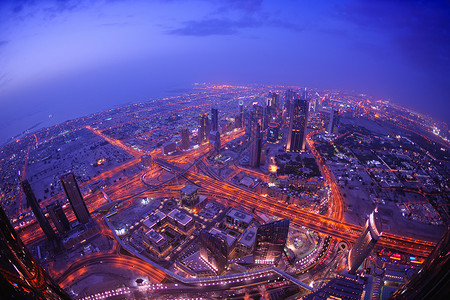 dubai 天线街道地标天际奢华市中心旅游酒店哈里发景观全景背景图片