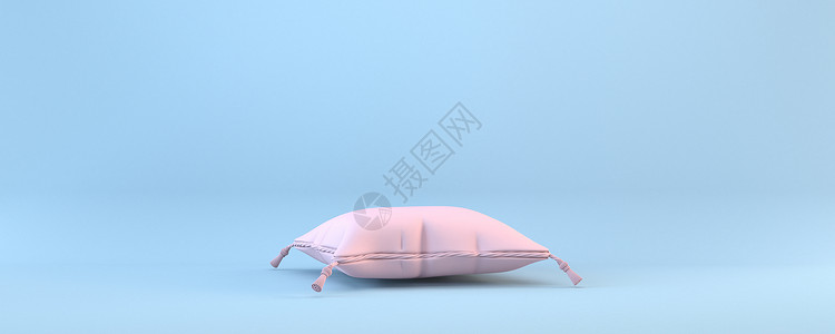 粉色豪华枕头3D背景图片