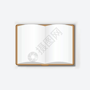 vi手册样机平面样式的书样机图标 白色孤立背景上的封面模板矢量插图 空白的百科全书标志经营理念插画