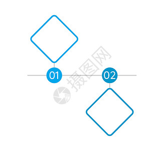 斜切矩形流程图业务统计蓝色信息图表设计模板公司推介会流程流程图空白正方形水平进步坡度商业设计图片
