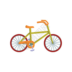 自行车运输 平面图标设计矢量说明背景图片