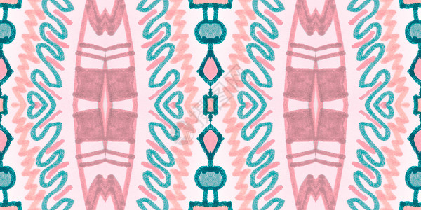 波卡特佩无缝的秘鲁模式 手绘阿兹特克插图艺术地理织物风格部落冲浪地毯打印装饰品纺织品背景