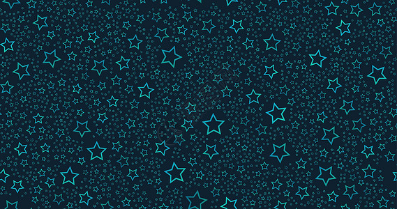 黑色天空星星无缝模式 矢量图 装饰品可用于礼品包装纸 图案填充 网页背景 表面纹理和织物插画
