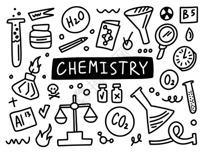 青少年科学化学横幅线设置了学校大学 大纲科目插画