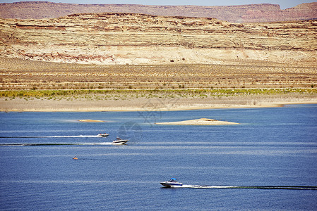 鲍威尔湖娱乐 亚利桑那湖帆船高清图片