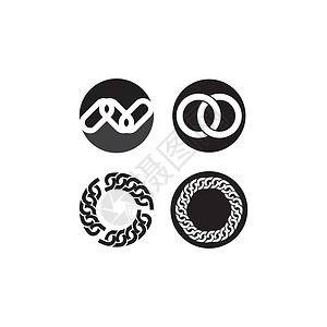 商业公司连锁企业Logo链接圆圈环形创造力插图网络技术互联网背景图片