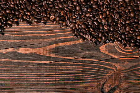 咖啡渍素材木制背景咖啡豆烘焙桌子咖啡机羊角咖啡树咖啡公司早餐面包酿造烘烤背景