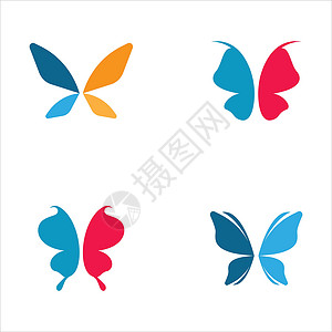 美女蝴蝶标志图片温泉翅膀公司商业插图标识创造力艺术背景图片